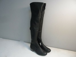 Call It Spring Women&#39;s Knee-High Tall Zip-Up Boots Black Leather Size 6.5M - £22.72 GBP