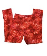 Vintage Talk Of The Walk Atlantic City Red Dark Floral Pants Jeans Sz 6 ... - £21.91 GBP