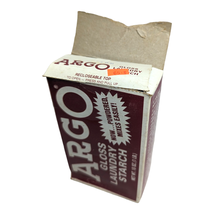 ARGO 14.4oz Gloss Laundry Starch Vintage Red Box Removes Grease Crisp Fi... - £22.07 GBP