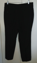 STAFFORD MEN&#39;S BLACK LIGHTWEIGHT WOOL PLEATED DRESS PANTS-36x29-GENTLY WORN - $330.01 MXN
