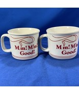 Vintage 1991 Campbells Soup Mm! Mm! Good! Soup Mugs - Set Of 2 - £12.49 GBP