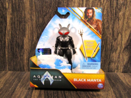 Dc Comics Aquaman The Lost Kingdom 1st Edition Black Manta 4&quot;Action Figure New - £7.90 GBP