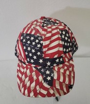 US Flag Stars Stripes Patriotic America Trucker Cap Hat Cloth Elastic St... - £6.06 GBP