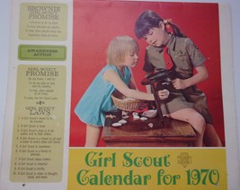 Vintage Girl Scout Calendar For 1970 Used - $132.86 MXN