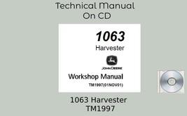 John Deere 1063 Harvester Workshop Manual  TM1997 - £14.84 GBP