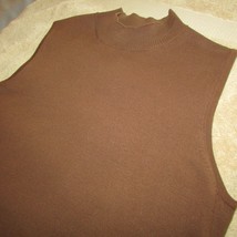 ladies brown sleeveless sweater lg no tags  (N) - $3.96