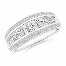 ANGARA 1.01 Ctw Diamond Triple-Row Anniversary Band in 14K Gold (Grade-H... - £1,709.71 GBP