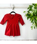 Janie and Jack Red Dress with Bow Buttons Girls Size 6 Vintage Classic H... - $31.63