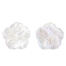 Gorgeous Flower of the Ocean White Kabibe Seashell Post Stud Floral Earrings - £7.89 GBP