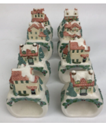 PFALTZGRAFF Holiday Season Set of 8 Napkin / Serviette Rings Christmas W... - $36.91 CAD