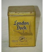Vintage London Dock Smoking Tobacco Tin 1 lb. Metal Can A Kentucky Club ... - £19.46 GBP