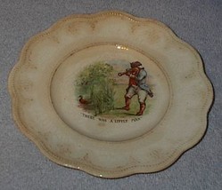  "There Was a Little Man" Color Transfer Ware Children's Plate Pre 1904 E P P Co - £55.15 GBP