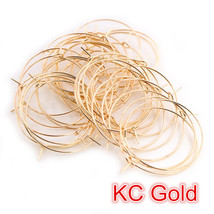 20-40mm KC Gold Earring hoops, ear wire loops, DIY beaded earring access... - $1.50+