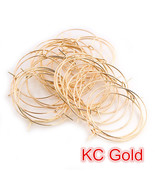 20-40mm KC Gold Earring hoops, ear wire loops, DIY beaded earring access... - $28.10 MXN+
