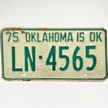 1975 United States Oklahoma Lincoln County Passenger License Plate LN-4565 - £14.14 GBP