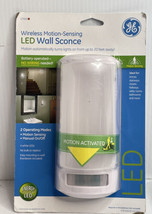 GE  White  Wireless Wall Sconce LED Motion Sensing 2 Modes  Battery Oper... - $21.73