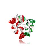 Silver Peppermint Christmas Candy Pin Brooch BEST SELLER - £9.51 GBP
