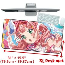 Waifu Himari Desk Mat Anime Large Game BanG Dream Keyboard Laptop Mouse Pad - $26.99