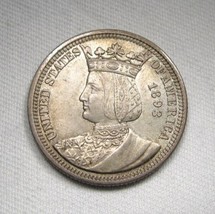 1893Silver Commemorative Isabella Quarter VCH UNC Coin AN936 - £622.52 GBP