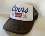 Vintage Coors Banquet Beer Hat Trucker Hat  Brown Summer Party Cap Unworn - $17.59