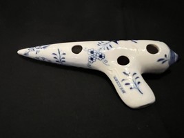 Meissen German Porcelain Rare Ocarina Blue Onion Pattern Soprano 12-Hole - $173.25