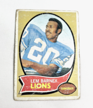 1970 Topps Lem Barney #75 Rookie Football Card Detroit Lions - $6.00