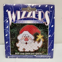 2002 Crescent Santa Ornament Vintage Janlynn Cross Stitch Kit Wizzers NE... - £7.61 GBP