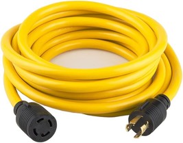 100Ft Heavy Duty Generator Locking Power Cord Nema L14-30P/L14-30R,4 Prong 10 - £184.81 GBP