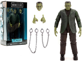 Frankenstein 7&quot; Moveable Figurine with Chains and Alternate Head and Hands &quot;Univ - £34.89 GBP