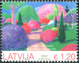 Latvia 2022. University of Latvia Botanical Garden (MNH OG) Stamp - £2.82 GBP