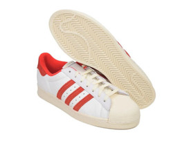 Adidas Superstar 82 White Red Mens 12 Shell Toe Sneakers GY8457 Hip Hop - £72.25 GBP