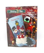 Bucilla Christmas Stocking Kit Felt Applique  84524 Holiday Snow Family - $17.82
