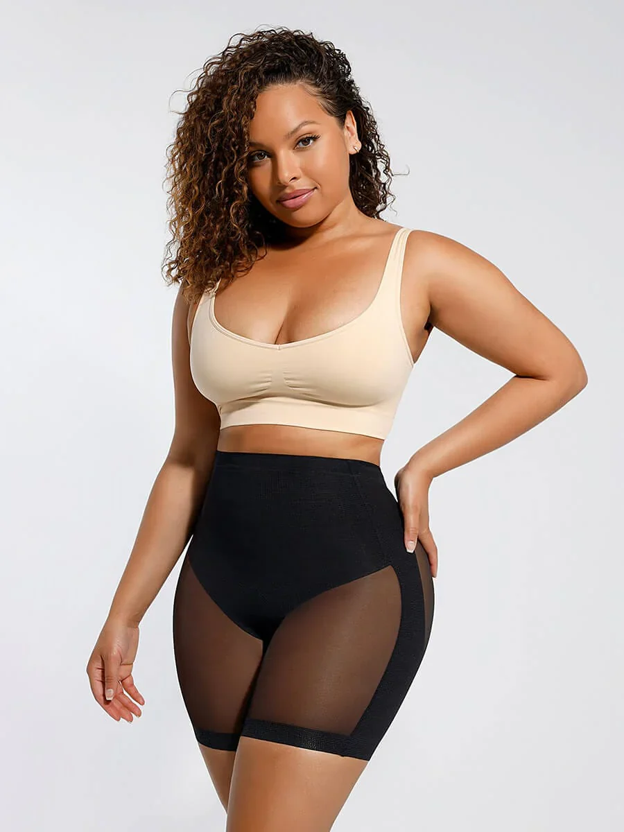 Mesh Tummy Control Butt Lifting Shorts - $49.99