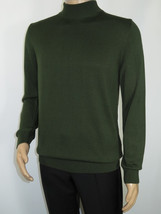 Mens Sweater Knit BRANGO Turkey Mock Neck Cotton Blend 21050 Khaki Green image 8