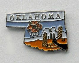 Oklahoma Us State Map Lapel Pin Badge 3/4 Inch - £4.41 GBP
