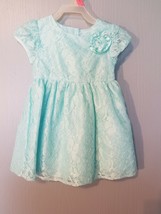 Wonder Nation - Sea Green Lace Floral Dress Size 2T    NWT   B17 - £7.62 GBP