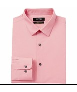 Apt. 9 Dress Shirt Pink Size 17 32/33 Men&#39;s Modern Fit Stretch New with ... - £16.46 GBP