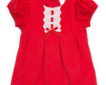 NWT Nursery Rhyme Baby Girls Red Short Sleeve Corduroy Lace Dress 18 Months - £8.64 GBP