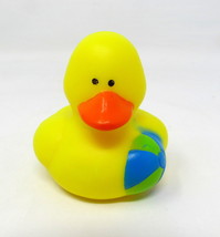 Beach Ball Rubber Duck 2&quot; Duckie Squirter Pool Sandbox Bath Toy Summer Fun - £6.72 GBP