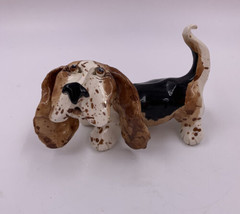 Amy Lacombe Whimsiclay Basset Hound Dog 2003 Figurine Signed Made in USA - $42.08