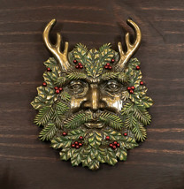 Ebros Horned God Winter Season Greenman Pan Wall Plaque 7&quot;L Vegetative D... - £19.65 GBP