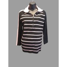 Lauren, Ralph Lauren Women&#39;s Size XLarge Black &amp; Pink Stripped Sweater - $22.44