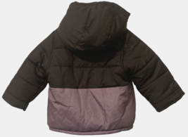 Carter's Classic Unique Full Zip Puffer Jacket Size 18M Gray Black Red Hoodie - £9.23 GBP