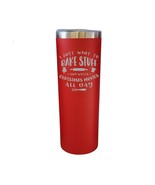 Bake and Watch Christmas Movies Red 20oz Skinny Tumbler LA5163 - $28.07 CAD