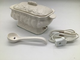 Vintage Ceramic / Porcelain Electric Food Warmer – Fondue Heater 120 V +... - $16.83