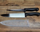 Kitchen Knife Set - SHARP Carbon Steel Black Handle - SHIPS FREE - Unbra... - $14.82