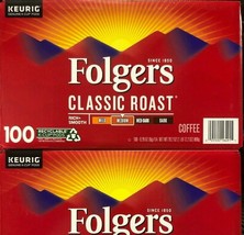 NEW  Folgers Classic Roast Coffee  MEDIUM- 100 K-Cups - £44.34 GBP