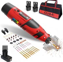 OUBA Cordless Rotary Tool Kit with 2 x 12V Batteries, Electric, DIY Crafts - $35.99