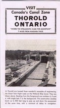 Vintage Travel Brochure 1960 Thorold Ontario Town Of The Seven Locks - $5.80