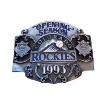 VTG 1993 Colorado Rockies Opening Season Baseball Team Sports Belt Buckle 3&quot;x2&quot; - £22.38 GBP